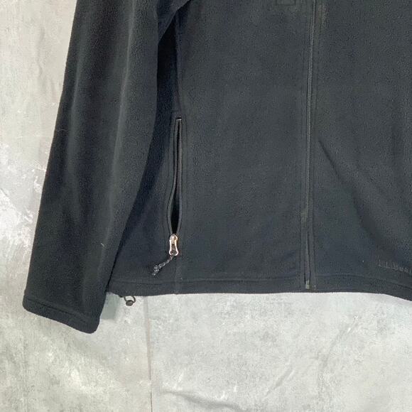 L.L. BEAN Men's Black Regular-Fit Zip-Up Fleece Sweater SZ L - Picture 6 of 8